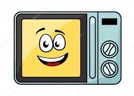 Cute Cartoon Microwave Oven Stock