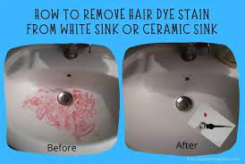 How To Remove Hair Dye Stains From Sink