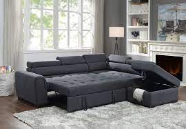 Haris Dark Gray Fabric Sleeper Sofa