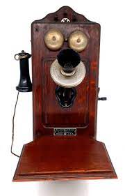 Antique Wooden Wall Telephone S