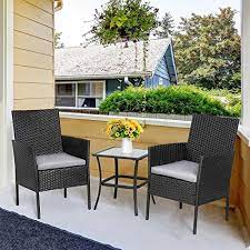 Wicker Rattan Patio Bistro Set