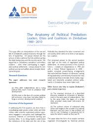 Executive Summary An Anatomy Of Political Predation In Zimbabwe