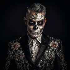 dead style with sugar skull makeup