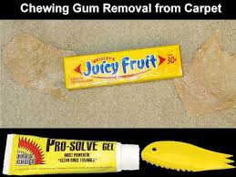 how to remove chewing gum from carpet