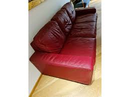 leather sofa bed burgundy divani