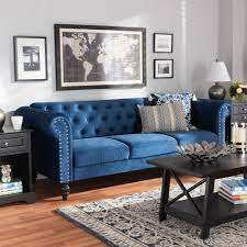 on tufted chesterfield sofa