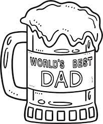 best dad isolated coloring page