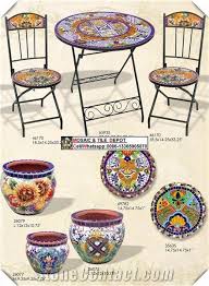 Pair with compatible bistro chairs for a complete, elegant dining experience. Metal Mosaic Bistro Table And Chairs Mosaic Furniture Wrought Iron And Mosaic From China Stonecontact Com