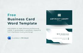 business card template in word free