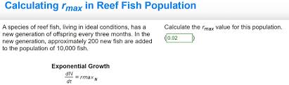 Solved Calculating Rmax In Reef Fish