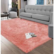 latepis sheepskin faux furry pink