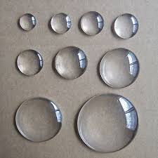 6mm 50mm Crystal Clear Round Cabochon