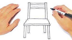 how to draw a chair step by step easy