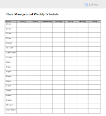 weekly schedule template word zippia