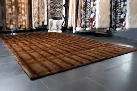 genuine mink fur carpet in large real