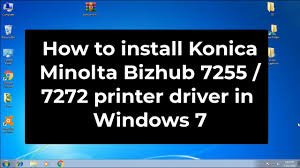 The download center of konica minolta! How To Install Konica Minolta Bizhub 7255 7272 Printer Driver On Windows 7 32bit Youtube