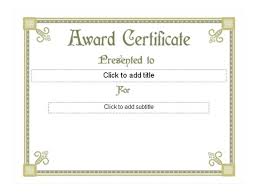 Sample Award Certificate Wording 11 Certificates Rapic Design