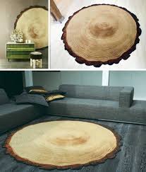 3 fake log rugs faux wood carpets