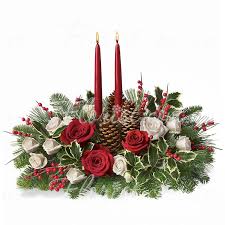 send christmas flower arrangement of