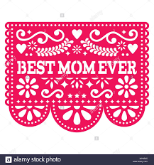 Best Mom Ever vector greeting card ...