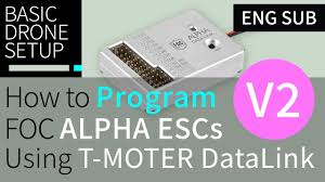 how to program alpha escs with t motor