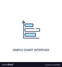 Simple Chart Interface Concept 2 Colored Icon