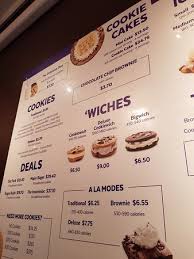 menu picture of insomnia cookies new
