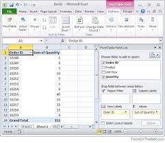 ms excel 2010 how to create a pivot table