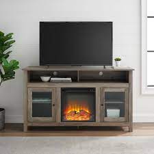 tall rustic fireplace tv stand for tv s