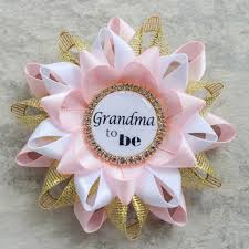 pink and gold baby shower pin pink and