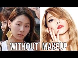top kpop stars with vs without makeup