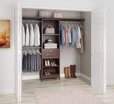 6 33 ft h java wood closet system