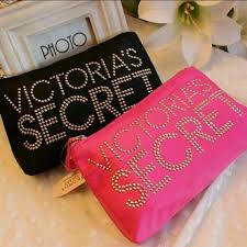pink victoria secret blink makeup pouch