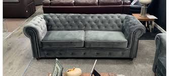 seater grey plush velvet sofa set