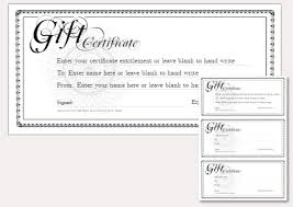 Free Printable Gift Certificate Template Designs For Home Fun Or