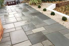 sandstone silver grey paving slabs 22mm
