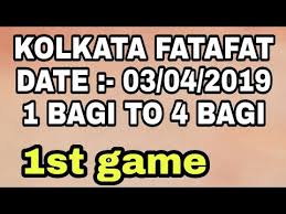 03 04 2019 Kolkata Fatafat 1 Bagi To 4 Bagi Free Rolling