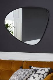 Black Large Pebble 110x90cm Wall Mirror