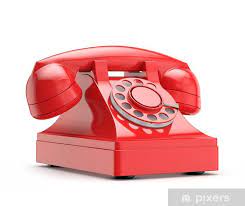Wall Mural Retro Vintage Red Phone