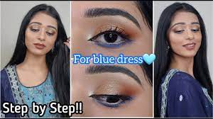 eye makeup for blue dress