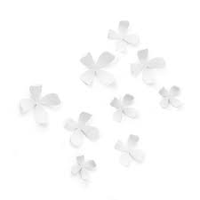 Umbra Wall Flower White Set Of 10