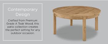 Teak outdoor furniture has a dedicated customer base for its characteristics of being able to blend naturally into any outdoor setting. Amazon Com Modway Marina Teak Wood Outdoor Patio Round Coffee Table In Natural Furniture Decor