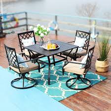 Seat four for banter and backyard grub with the baner garden square steel patio dining table with glass top. Pin On Outdoor Furniture