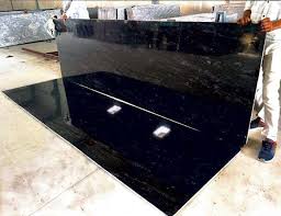 dark z black granite slab for