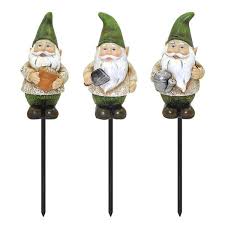 Moonrays 8 In Rustic Gnome Plant Stake