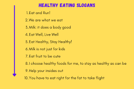 healthy eating slogans 160 best