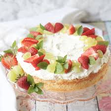 tres leches cake with fresh fruits