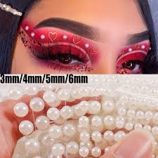 3d face pearl jewels eyeshadow stickers