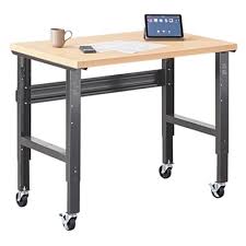 Why not build your own? Annex Industrial Mobile Adjustable Standing Height Compact Desk 48 W By Nbf Signature Series Nbf Com