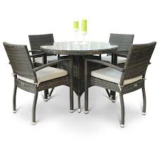 4 seater outdoor dining set brown